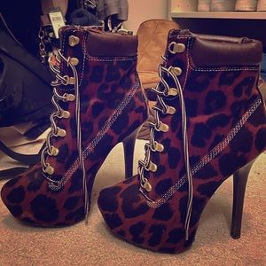 Leopard booties